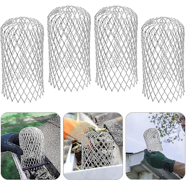4-pack aluminiumrännskydd expanderbart filter sil metallrännskydd lövsil