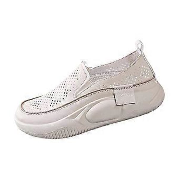 Uformelle damesko Sportssko Fottøy Komfortable motesko Fritidssko for streetwear, gåturer, jogging, shopping (37 Beige) Beige 37