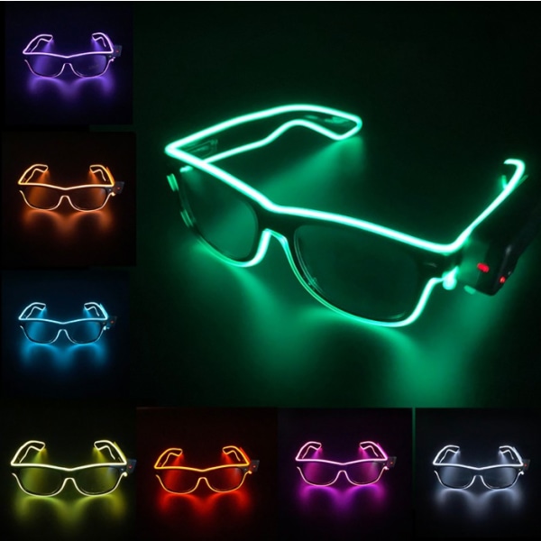 Wireless Luminous Glasses, LED Glasses EL Light Luminous Mask, Pa