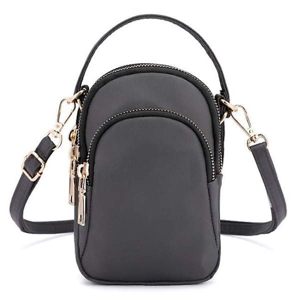 Naisten vedenpitävä nailonista valmistettu pieni crossbody-laukku, matkapuhelinlaukku, älypuhelimen lompakko, kätevä kantaa