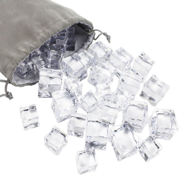 100 stk. Kunstige Akryl Isterninger Klare Falske Isterninger Diamanter Plastik Isterninger Falsk Knust Is Til Boligindretning 25MM