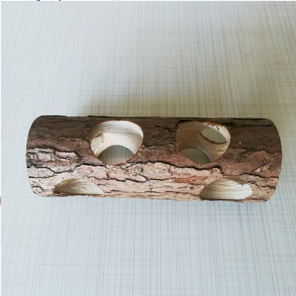 20cm Hamster Tunnel, Hamster Tree Tube, Tree Hole, Solid Wood Pip