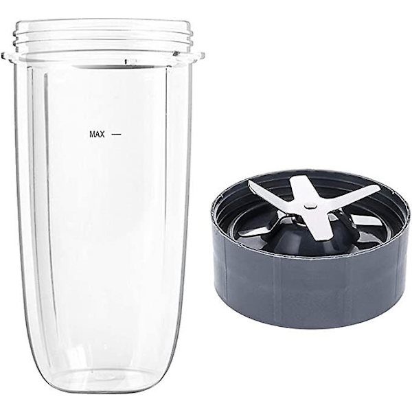 Juicer tilbehør 1 stk. 32oz Blender kopbeholdere + 600w krydsblad reservedele Mixer Smoothie kop dele kit（24OZ）