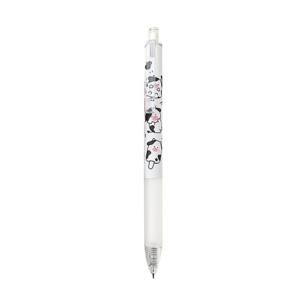 Cute Cow Pen Sæt 12 Cow Retractable Gel Ink Penne, 0,5 Mm Retractable Black Gel Ink Penne, søde Cow Stickers Til Kontor Skoleartikler Gaver Til pige Wo