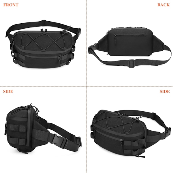 Fanny Pack Military Tactical Vyötärölaukku Molle Monitoimilaukku Wa