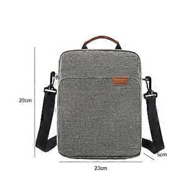 Pekskärm Tablet Väska Fodral Crossbody Väska Yttre Dragkedjeficka för Mindre Föremål Organiserad Hållbar Slitstark Dammtät Handväska (S Grå) S Gray