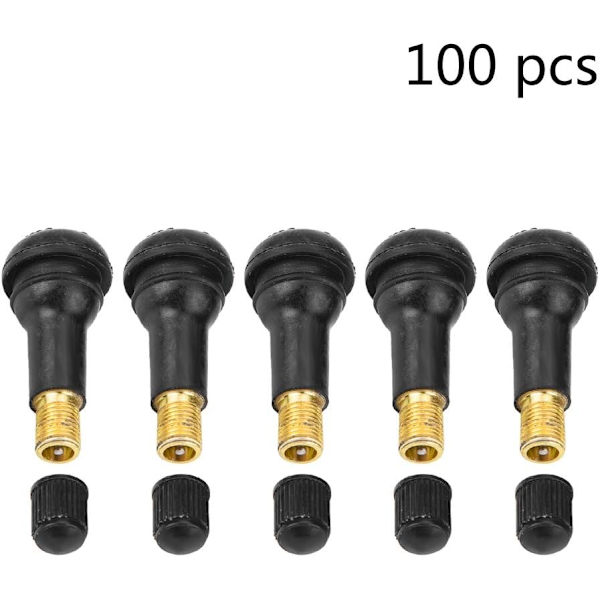 100 st däckventiler däcktrycksventiler däckventilstamsbyte för a