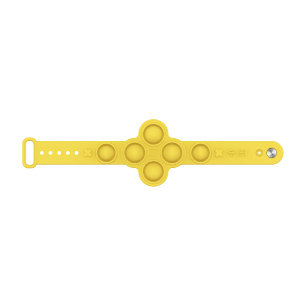 Deratization Pioneer Armband Bubblor Pussel Avlastning Finger Silikon Armband Leksak（Gul）