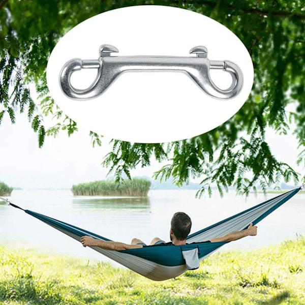 6-pakks Stud-karabiner, sinklegeringskroker for hundebånd, nøkkelringer, hesteutstyr, kjæledyrmatbøtter, garasjebruk, nikkelfarget, nikkelfarget, sølv