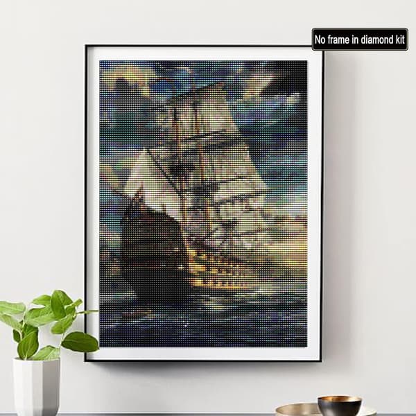 DIY 5D digitaalinen timanttimaalaussetti maisema, timanttitaide valtameri