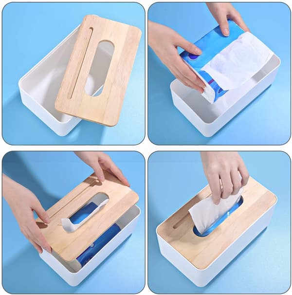 Rektangulär servettbehållare Praktisk kosmetisk servettdispenser