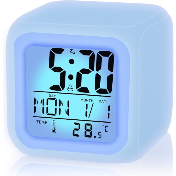 Kids Alarm Clock, Digital Alarm Clock for Boys and Girls with Sev