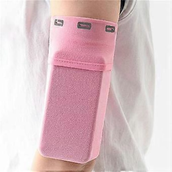 Juoksu Puhelinlaukku Kevyt Urheilu Käsivarsikotelo Juoksu Kuntosali Käsivarsinauha Kuntosali Lenkkeily Käsivarsilaukku Fitness Puhelintasku Pink L size