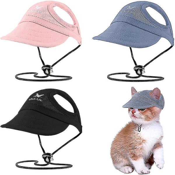 Pet Cat Caps Puppy Summer Solid Oxford Cap Dog Baseball Visor Hat Outdoor Sun Bonnet Cap Chihuahua Pet Accessories（M）