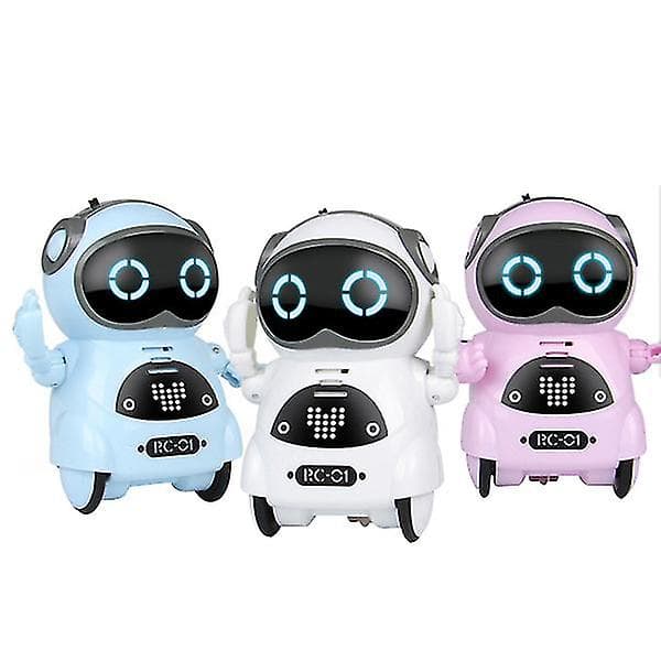 Lasten Mini Smart Voice Dialogue Dance Pocket Robot（valkoinen）