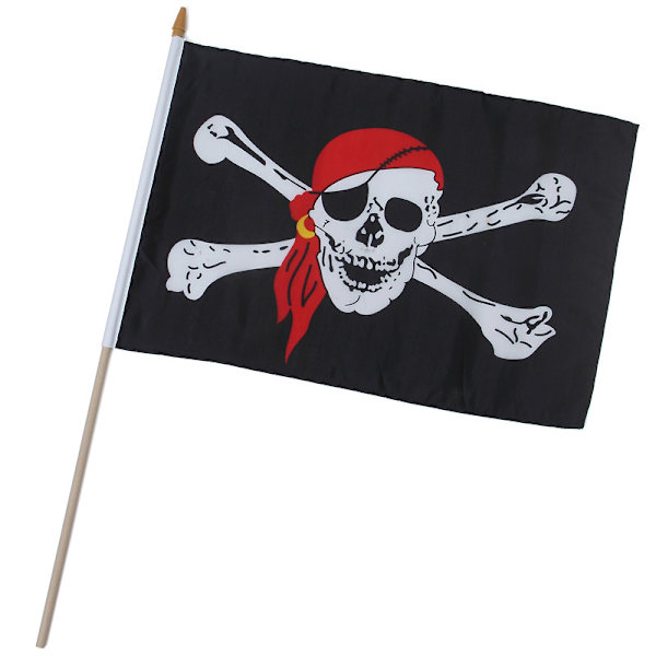 60*90cm tyylikäs punainen bandana, ulkoilmamerirosvolippu Halloween-merirosvo F