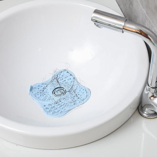 Dusj avløpsdeksel Hårfanger Silikonsink Sil Bath Plug Hårfelle for baderom Badekar（Grå 2）