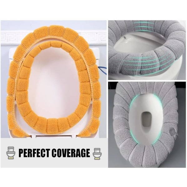 6PCS Toalettstolsskydd, Tvättbart Toalettstolsskydd, Toalettstolsskydd C