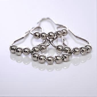 12-pack rostfria glidande duschdraperiringar, 12 individuella krokar, 7*4cm