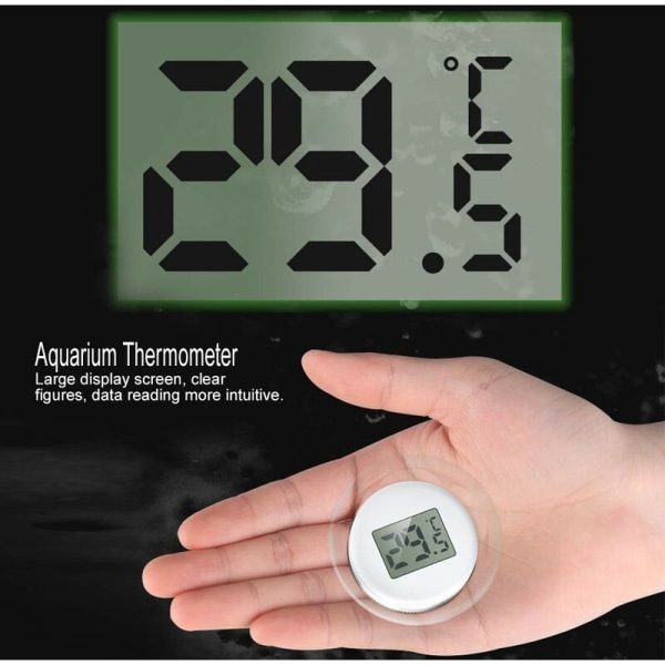 Akvarievanns Termometer, Lett Dual-Use Stor Akvarium Tørr Termometer, Akvarium Fisketank Termometer