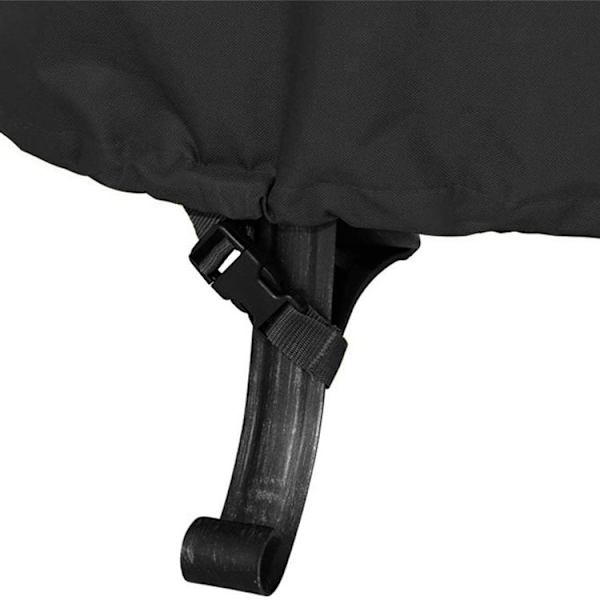 Svart 38 '' * 20 '' rund, spisöverdrag, gropöverdrag, utomhus spis