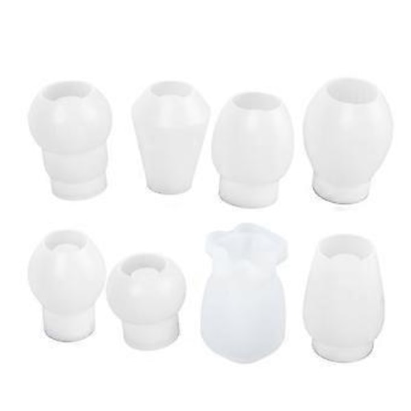 Silikonform Hydroponisk Växt Provrör Vas Formar DIY Blomsterarrangemang Handgjorda Blomkrukor Ljusstake Form Hantverk Style 6