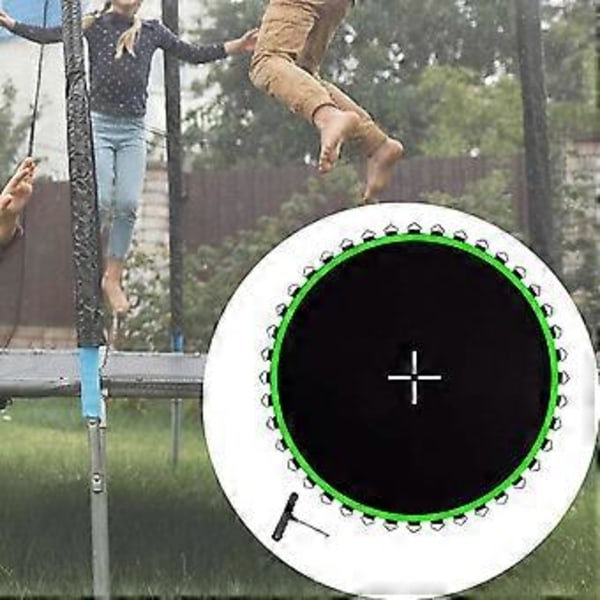Ersättningsmatta för studsmatta, hoppduk för studsmatta, rund utomhusutrustning av premiumkvalitet med metallöljetter, hoppkudde (Grön 36 spännen) Green 36 Buckle
