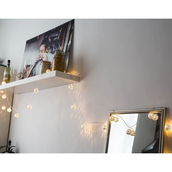 Marockansk LED-ljusslinga – total längd 3 meter 30 lampor 3aa b