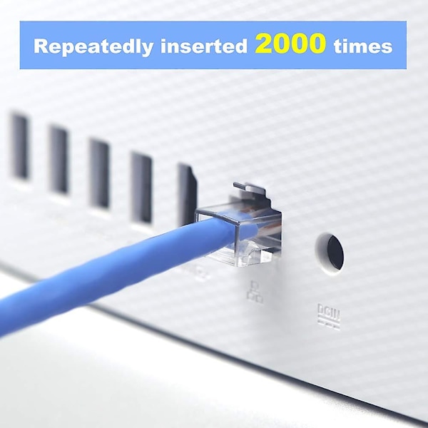 10-pakning kontakt krystall 8p8c Utp nettverk Rj45 modulær plugg