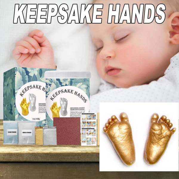 1 Set Baby Handgjutning Kit Nyfödd Minnesak Hand Mat Gjutgjutning Kit