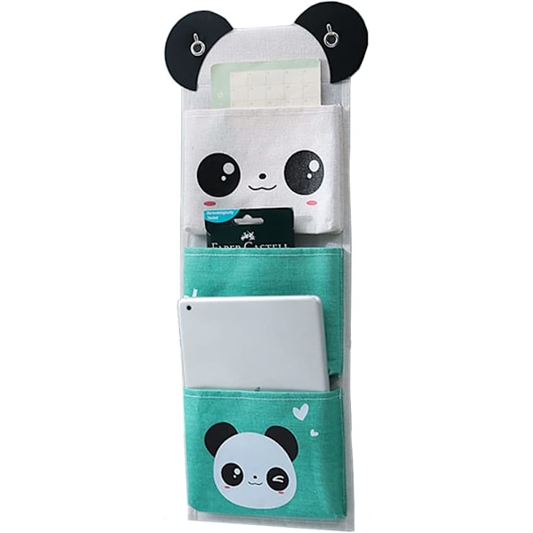 Digead ripustuspussi, 3 taskua ripustuspussi, vedenpitävä järjestäjäpussi makuuhuoneeseen, kylpyhuoneeseen, keittiöön - Panda