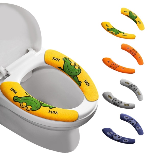 Toalettlockskydd toalettstolsskydd, 4 stycken toalettstolsskydd tvättbar sittdyna värmedyna
