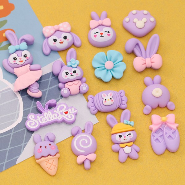 14 kpl Sarjakuva Disney Star Dew Resin DIY tarvikkeet, koristeet