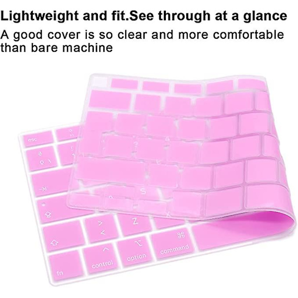 Silikon tangentbordsskydd för Macbook Touch Bar 12 tum skyddande hud（Rosa）