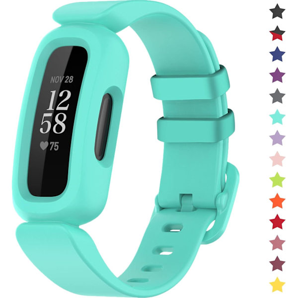 Fitbit Ace 3 -yhteensopivat rannekkeet lapsille, pehmeä silikoni, vedenpitävä rannekoru, urheilukellon ranneke, vaihtotarvikkeet Fitbit Ace 3 -pojille ja -tytöille