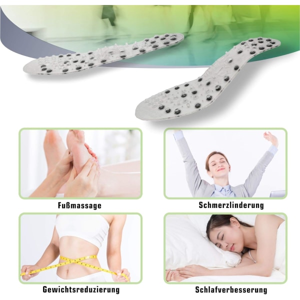 Magnetiska massageinlägg, magnetiska andningsbara friska fotakupressur