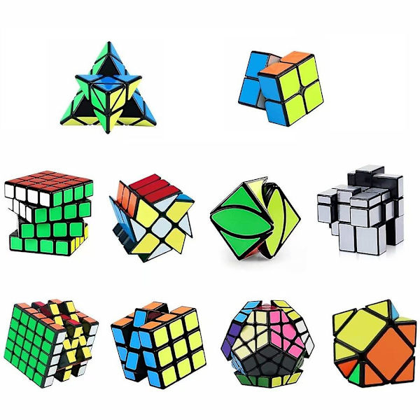 Nopeuskuutiosarja, Kuutiopaketti 2x2 3x3 4x4 5x5 Pyramid - Palapelit Kuutiolelut Lahja 10 kpl