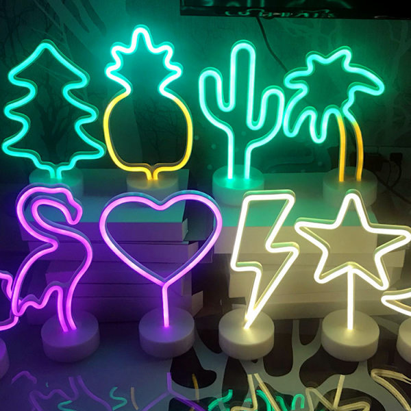 Flamingo Neon LED Vægdekoration USB/Neon Batteridrevet Christ