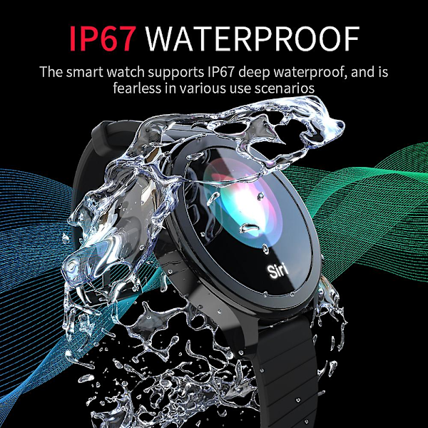 Lokmat Time Bluetooth Smart Watch Med Röstassistent (Gyllene)
