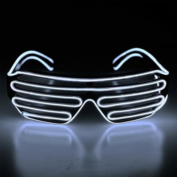 Valoisa suljin neon rave -lasit El Wire LED -aurinkolasit ääni A