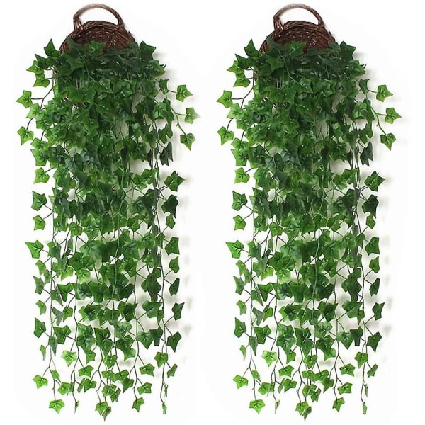 2st Konstgjord murgröna hängande vinplantor hängande vinsträngsväxt