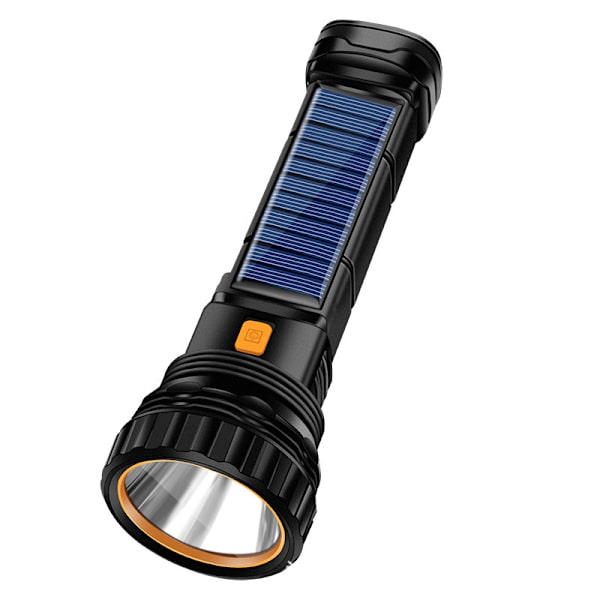 Solcellsladdningsbar multifunktionsficklampa med 1000 lumen LED, wit