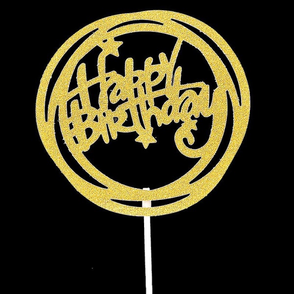 Henkilökohtainen Happy Birthday Glitter Cake Topper Mukautettu väri Mikä tahansa nimi &amp; Kaiken ikäinen kimalteleva kakkukoristelu (17)