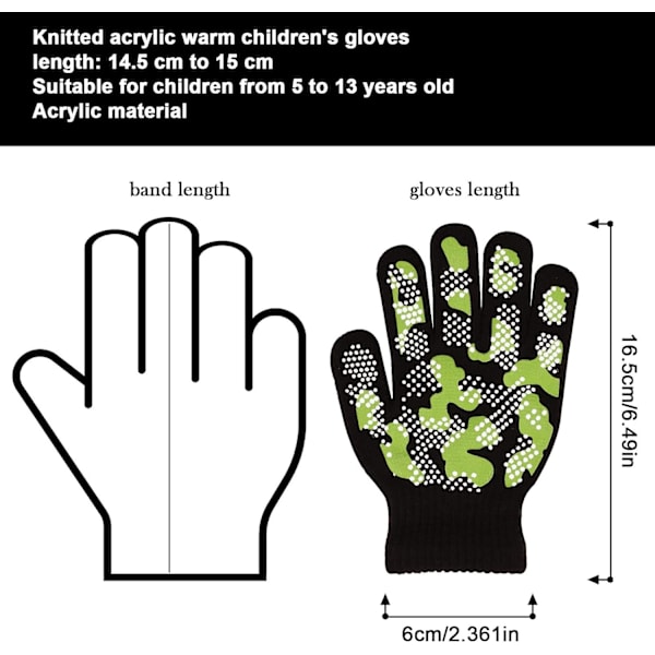 6 par barnvantar, barn vinter full fingerhandskar K