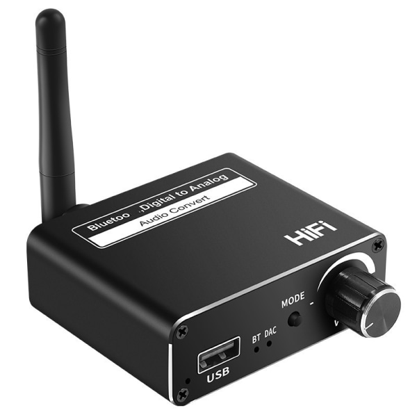 D18 receptor bluetooth 5.0 digital till analog omvandlare audio numérique till mod plug USB playback adaptateur AUX
