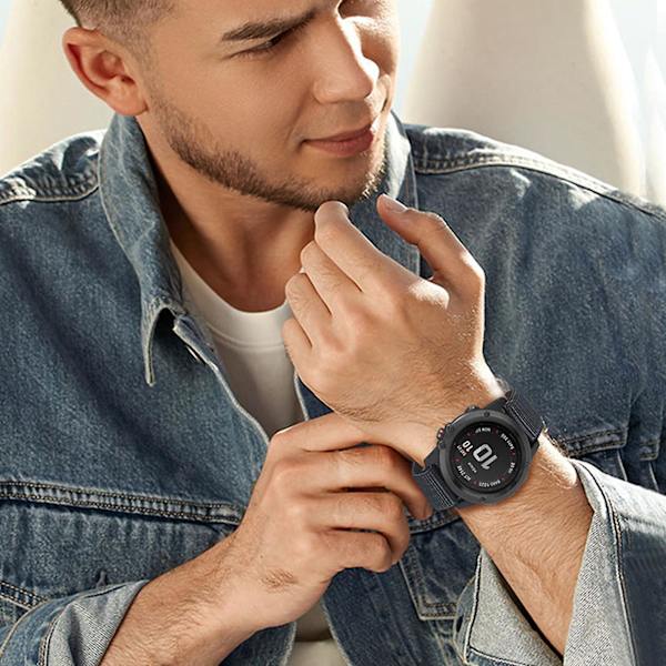 26mm koukku- ja silmukanylonhihna Garmin Fenix ​​6 6x -älykellolle