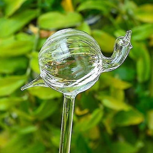 Självbevattnande glasglober för växter, 2 sniglar