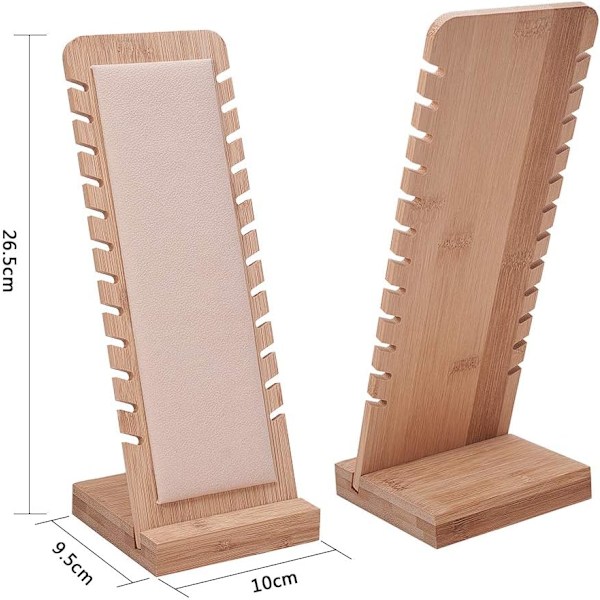 12 Slots Halskæde Smykke Display Stativ Bord Display Paneler Hals