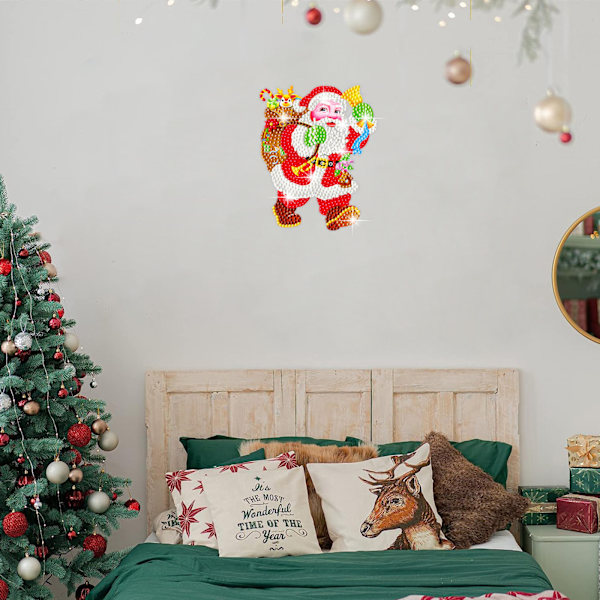 DIY timanttimaalaustarra seinätarra Joulupukki