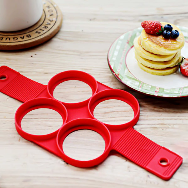 2 stk. silikone pandekageform, non-stick kageform til omelet pandekage